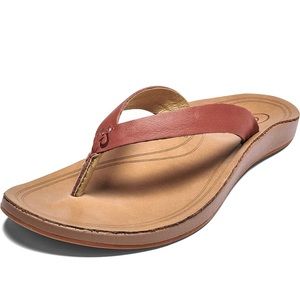 OLUKAI Nonohe Leather Flip Flop